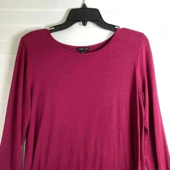 J. JILL Top  Medium Tunic Wearever Collection Rayon Maroon - Picture 2 of 8